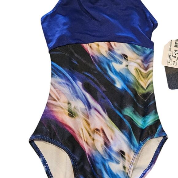 So Danca Girls Sz 4/6 Oxford Blue Dance Gymnastics Leotard NEW - Picture 1 of 4